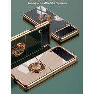 Ốp Lưng Chống Sốc Viền Vàng Samsung Galaxy Z FLIP 6 / Z FLIP 5 / Z FLIP 3 / Z Flip 4
