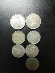 澳門弊 1968年1元,1982年1元及5元 1983年1元