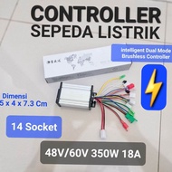 PREMIUM UNIVERSAL CONTROLLER SEPEDA LISTRIK 48v 60v 350w 18A