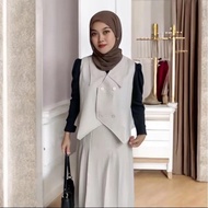 Evi Vest Women's Basic Vest Women's Outer Top Sleeveless Crop Evi Vest Casual Trendy