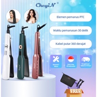 WHITE CkeyiN Hair Straightener / Hair Curler (2 In 1 ) 44MM