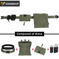 IDOGEAR Tactic MOLLE 2" Belt with Single 556 9mm Mag Holder Medical Pouch Recovery Pouch 3445