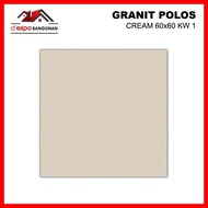 Granit Tile LantaiDinding CREAM POLOS LUXURY HOME 60X60 KW1 1.44