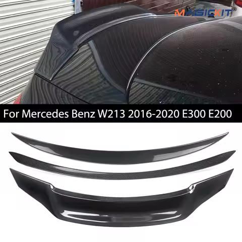 Magickit Spoiler for Mercedes Benz E Class W213 2016-2020 E250 E43 E300 Rear Bumper Roof Spoiler Tru