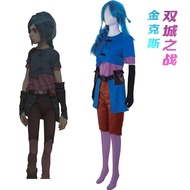 League of Legends: Kostum Jinx Junior Cosplay Arcane Musim 1