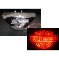 LED BRAKE LIGHT F1 ACRYLIC COVER LASER ENGRAVING HARLEY DAVIDSON LOGO