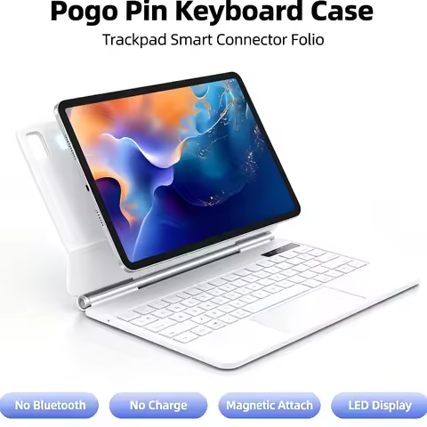 Multifunctional Pogo Pin Keyboard Folio Built-in Trackpad for iPad Air 11 inch M3 iPad Air6 11 iPad 