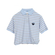 【二手】Prada PRADA 條紋短袖 Polo 衫，棉質，女款，二手