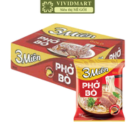 [THÙNG 30 GÓI] - UNIBEN - Phở 3 Miền Gold 2 vị: Gà Bò Phở gà 3 Miền Gold Phở bò 3 Miền Gold Phở ăn l