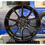 Raxer  HR5 15X7 4H100 Tinted Black Rim