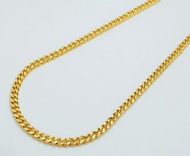 Rantai Leher Perempuan (5mm) Emas Korea Gold Plated Women Necklace Rantai Leher Emas Korea