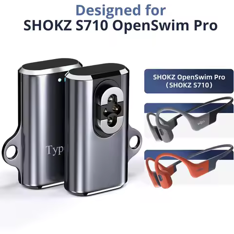 USB C Cable to Magnetic Charging Adapter for OpenSwim Pro, Type-C Charger Compatible with Shokz S710
