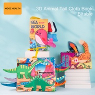 MOOZ HEALTH Cloth Book Sensory Educational Toys Soft Tail Fabric Books Animal Cloth Book