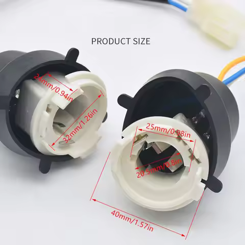Hot sale 1PC BA20D Motorbike Headlight Socket Lamp Bulb Connector Base Adapter Fit For REX 400 450 5