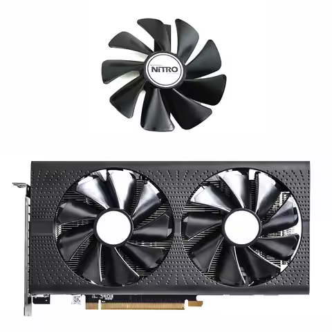 For Radeon RX 470 480 580 570 NITRO Mining Edition RX580 RX480 Gaming Video Card Cooling Fan CF1015H