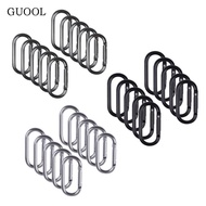 GUOOL 10 Pieces 2" Aluminum D Ring Carabiners Clip D Ring Small Keychain Carabiner