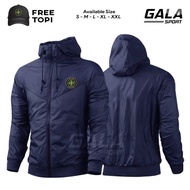 JAKET STONE ISLAND PARASUT WATERPROOF BOLAK BALIK PRIA WANITIA SIZE S-XXL BONUS TOPI - JAKET OUTDOOR