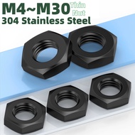 Metric Threaded M4 M5 M6 M8 M10 M12 M14 M16 M18 M20 M24 M27 M30 A2 304 Stainless Steel Black Hex Hex