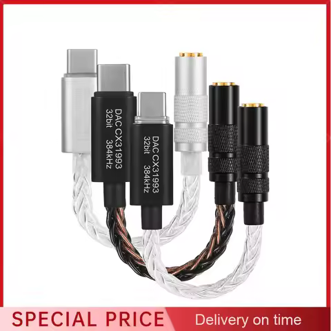 Conexant CX31993 HIFI USB Type-C Earbuds DAC Headphone Amp 3.5mm Output USB-C Mobile Phone Adapter