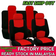 9Pcs Universal Polyester Fabric Car Seat Cover Car Cover Sarung Kusyen Kereta Myvi ViVa Kancil Saga Wira Waja Iswara