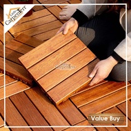 [1PC] Little Carpenterr 30cm x 30cm Wooden Floor Deck Outdoor Interlocking Flooring Tiles Lantai Kay