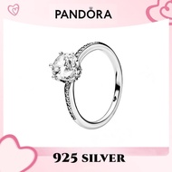 100% Sterling Silver S925 Pound Sterling Silver Bracelet Sparkling Crown Ring