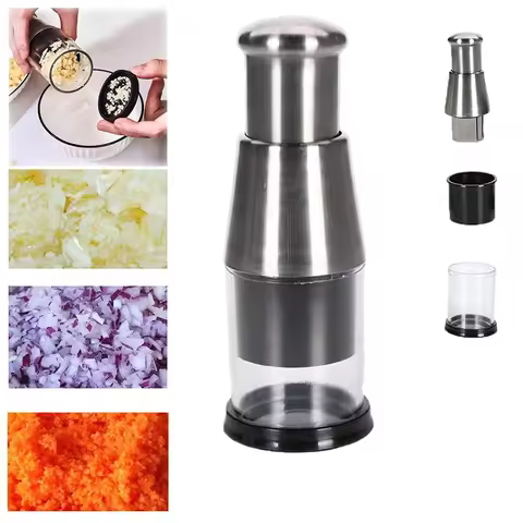 Manual Garlic Crusher Stainless Steel Garlic Crusher Garlic Masher Onion Ginger Garlic Household Kit