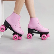 ผู้ใหญ่สองแถว2 Inline Roller Skates รองเท้าผู้ใหญ่ผู้ชายและผู้หญิงสองแถวล้อ Roller Skates 4ล้อ Flash