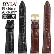 Strap Genuine Leather Cowhide Watch Strap Soft Substitute Rossini Tissot 20x16mm19 * 16 Pure Cowhide