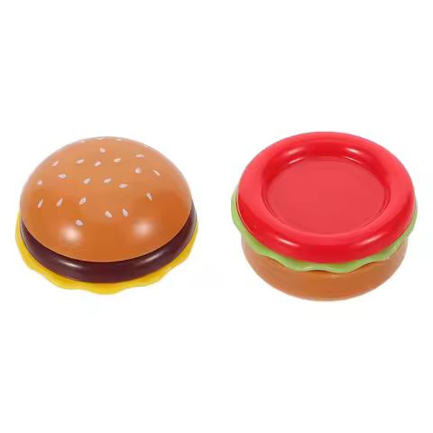 Miniature Hamburger Mini Fake Food Plastic Realistic Burger Prop for Dollhouse Kitchen Pretend Baker