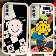H43 Smiely White Casing for VIVO V15 V17 V19 Neo Y11s Y66 Y12s S1 Pro Y20 Y20s Y20i Y83 Y400