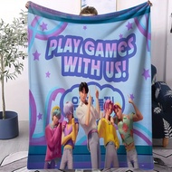 ผ้าห่มฟลานเนล SajaBoys K-Pop Virtual Boy Group ผ้าฟลีซนุ่ม สำหรับห้องนอน โซฟา ท่องเที่ยวกลางแจ้ง ของ