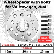 Volkswagen Audi Slip-On Wheel Spacer with extended bolts 5x100 5x112 compatible spacers