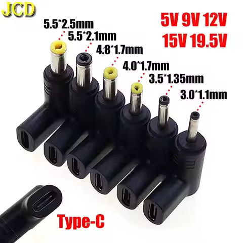 USB C PD to DC Power Connector 5V 9V 12V 19.5V Type-C Female to DC Jack Male Plug Charging Adapter C