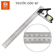 Square angle ruler, 45 angle - Multi-purpose right angle ruler 30cm