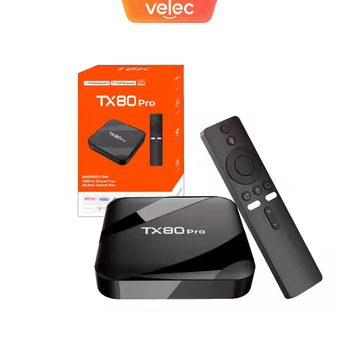 AndroidTV 16 TX80 PRO TV Box, Quad-Core ARM Cortex-A53 CPU Penta-Core Mali-450 GPU, 16GB+256GB Memor