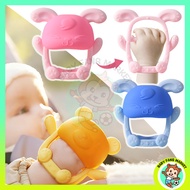 Cute Rabbit Wristband Teether Baby Silicone Anti-Eating Hand Glove Teether Safety Infant Chew Teethi