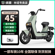 绿源（Luyuan）Liva-7新国标电动自行车48V12ah电动车液冷电机NFC解锁智能电瓶车 纤草绿-12ah铅酸电池-NFC解锁