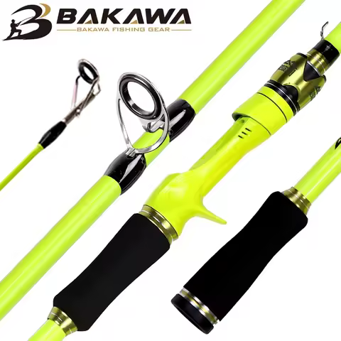 BAKAWA 4-Piece Ultralight Travel Fishing Rod – Portable FPR Carbon Spinning Rod EVA Grip for Freshwa