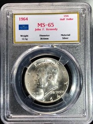 1964美國甘迺迪 半元 ( 銀幣 )$700