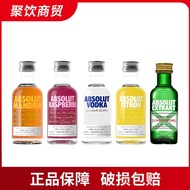 Bottled Swedish Absolut Raspberry & Lemon Citrus Flavored Vodka - 50ml Wine Companion