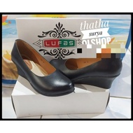 [ Baru] Wedges Sepatu Kerja Dinas Kulit Lufas Psh Psk Persit Jala Pia