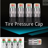 4pcs Car Tire Tyre Alert tire pressure cap air Pressure Gauge Valve Cap Monitor Indicator Sensor