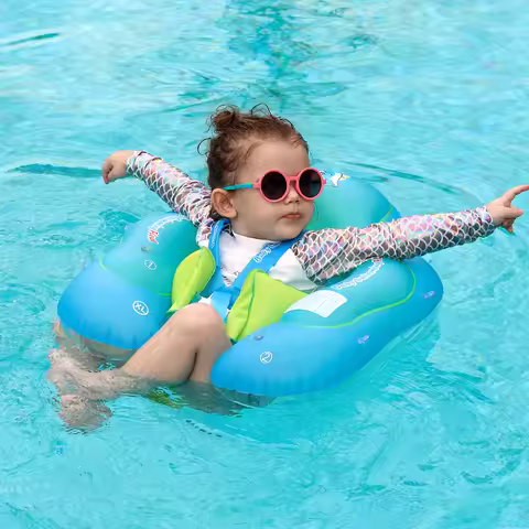 Swimbobo Baby Float Upgrades with Safety Seat Baby Inflatable Swimming Float Infant Floating Kids Ri