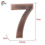 chulisia Plastic Copper Self- Door Number Sign Plaque Sticky Numeric Digit Sticker