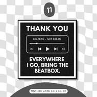 [ใบละ 3 บาท] 🖤พร้อมส่งการ์ดขอบคุณ Thank you card การ์ดจีบลูกค้า "รุ่น NCT DREAM ALL BLACK-01