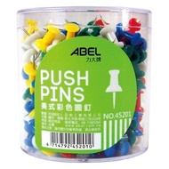 [Shidaixin Stationery] Lida ABEL 45201 American Color Pushpins (1 Tube 300 Pieces)