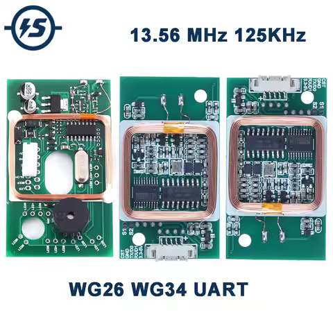 RFID Wireless Reader Module IC ID Card Reader 13.56MHz 125KHz Dual Frequency Wiegand WG26 WG34/ UART