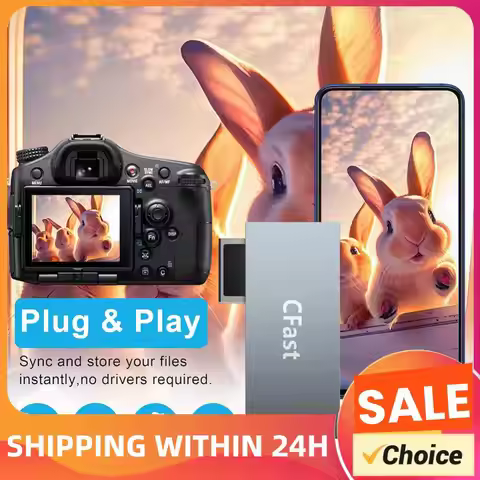 CFast Card Reader Read 6 Cards Simultaneously Multifunction Card Reader 5Gbps USB Card Reader for CF