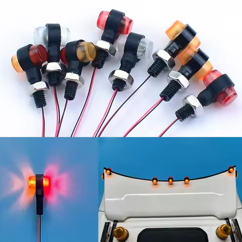 LED Position Light Two Colors Decorative Lamp Side Lights for 1/14 Tamiya RC Dump SCANIA 770S Volvo 